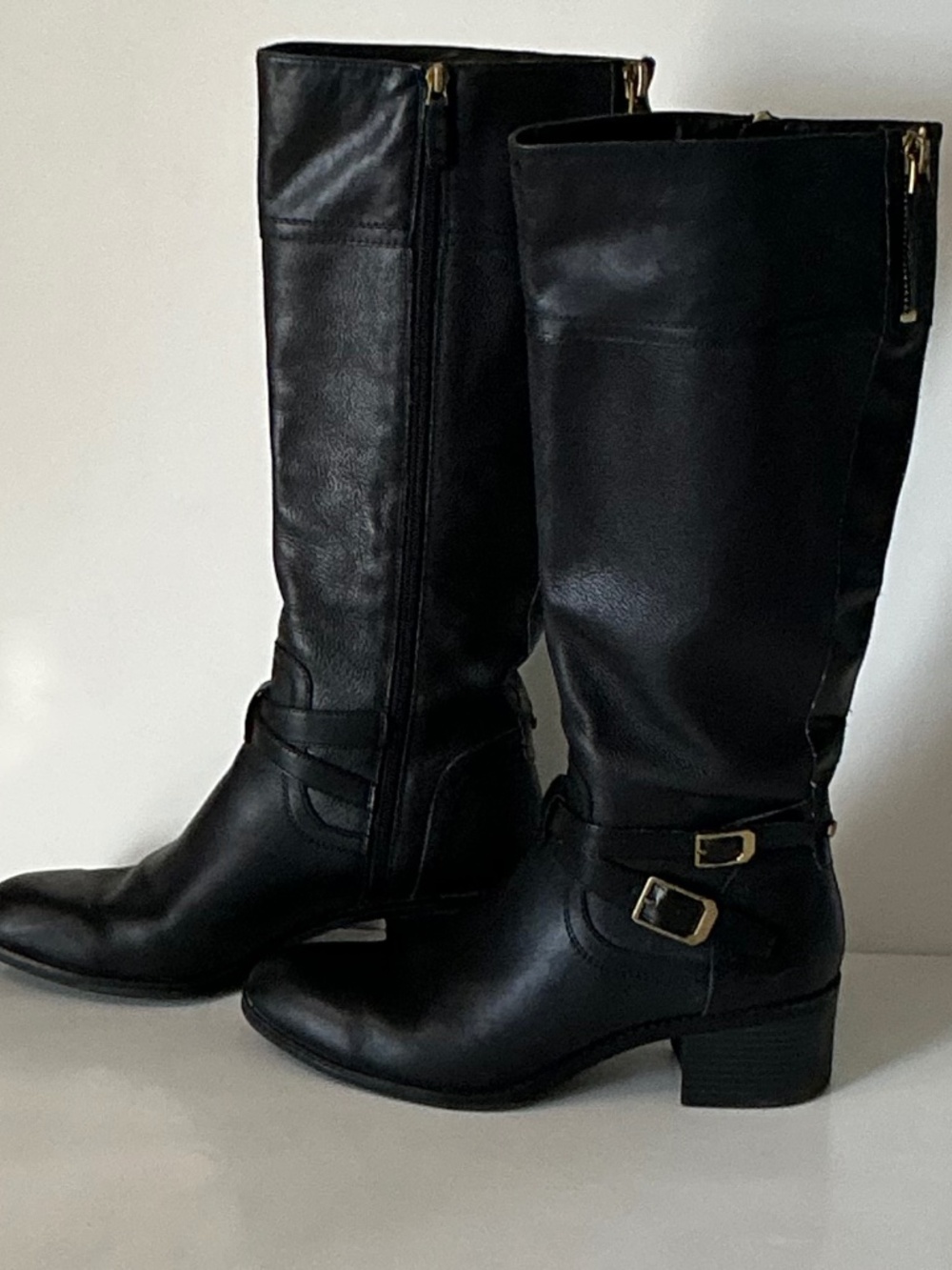 Franco Sarto Haylie Black leather Knee high boot size 10